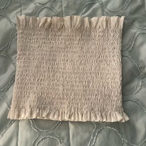 White scrunch tube top small